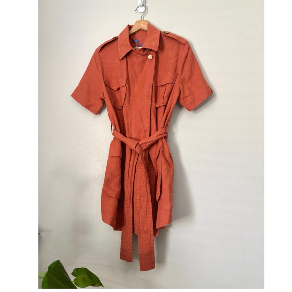Yuvita Linens Utility Style Mini Belted Dress
